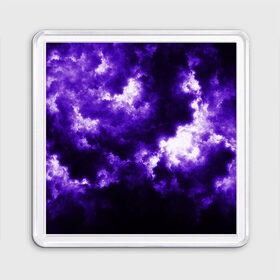 Магнит 55*55 с принтом Purple Clouds в Новосибирске, Пластик | Размер: 65*65 мм; Размер печати: 55*55 мм | abstraction | clouds | glow | light | purple | purple clouds | texture | абстракция | облака | свет | свечение | текстура | фиолетовые тучи | фиолетовый