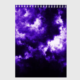 Скетчбук с принтом Purple Clouds в Новосибирске, 100% бумага
 | 48 листов, плотность листов — 100 г/м2, плотность картонной обложки — 250 г/м2. Листы скреплены сверху удобной пружинной спиралью | Тематика изображения на принте: abstraction | clouds | glow | light | purple | purple clouds | texture | абстракция | облака | свет | свечение | текстура | фиолетовые тучи | фиолетовый