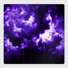 Магнитный плакат 3Х3 с принтом Purple Clouds в Новосибирске, Полимерный материал с магнитным слоем | 9 деталей размером 9*9 см | abstraction | clouds | glow | light | purple | purple clouds | texture | абстракция | облака | свет | свечение | текстура | фиолетовые тучи | фиолетовый