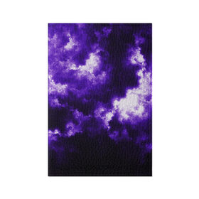 Обложка для паспорта матовая кожа с принтом Purple Clouds в Новосибирске, натуральная матовая кожа | размер 19,3 х 13,7 см; прозрачные пластиковые крепления | Тематика изображения на принте: abstraction | clouds | glow | light | purple | purple clouds | texture | абстракция | облака | свет | свечение | текстура | фиолетовые тучи | фиолетовый