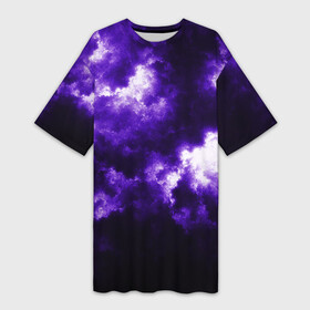 Платье-футболка 3D с принтом Purple Clouds в Новосибирске,  |  | Тематика изображения на принте: abstraction | clouds | glow | light | purple | purple clouds | texture | абстракция | облака | свет | свечение | текстура | фиолетовые тучи | фиолетовый