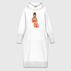 Платье удлиненное хлопок с принтом Сексуальная девушка с леденцом в Новосибирске,  |  | girl | бестия | девушка | леденец | рыжая | сердечко | сосачка