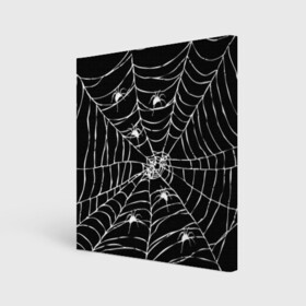 Холст квадратный с принтом Паутина с пауками в Новосибирске, 100% ПВХ |  | black and white | darkness | halloween | horror | night | spider | web | готика | жуки | жуткий | мальчикам | насекомые | нечисть | нити | ночные | ночь | пауки | паутина | подарок | сетка | страшный | темный | тьма | хеллоуин | хоррор