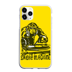 Чехол для iPhone 11 Pro Max матовый с принтом Дым машина в Новосибирске, Силикон |  | Тематика изображения на принте: винила | дискотека. | дым машина | клубная музыка | обезьяна за диск жокей | шимпанзе диджей