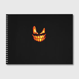 Альбом для рисования с принтом Halloween в Новосибирске, 100% бумага
 | матовая бумага, плотность 200 мг. | halloween | jack | lantern | pumpkin | светильник джека | хэллоуин