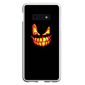 Чехол для Samsung S10E с принтом Halloween в Новосибирске, Силикон | Область печати: задняя сторона чехла, без боковых панелей | Тематика изображения на принте: halloween | jack | lantern | pumpkin | светильник джека | хэллоуин