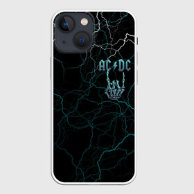 Чехол для iPhone 13 mini с принтом AC DC в Новосибирске,  |  | ac dc | ac dc лого | hell bell | hells bells | hich voltage | hich voltage ac dc | high voltage | jingle hells bells | rock | альбом backtracks | ас дс | логотип ac dc | рок | эйси диси
