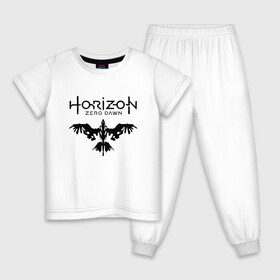 Детская пижама хлопок с принтом HORIZON ZERO DAWN в Новосибирске, 100% хлопок |  брюки и футболка прямого кроя, без карманов, на брюках мягкая резинка на поясе и по низу штанин
 | game | horizon zero 2 | horizon zero dawn | древний арсенал | игра. | хоризон | хоризон 2 | хоризон зеро давн