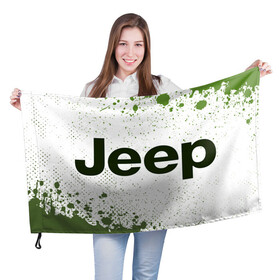 Флаг 3D с принтом JEEP / Джип в Новосибирске, 100% полиэстер | плотность ткани — 95 г/м2, размер — 67 х 109 см. Принт наносится с одной стороны | auto | jeep | logo | moto | symbol | авто | автомобиль | гонки | джип | знак | лого | логотип | логотипы | марка | машина | мото | символ | символы