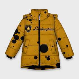 Зимняя куртка для девочек 3D с принтом LAMBORGHINI Ламборгини в Новосибирске, ткань верха — 100% полиэстер; подклад — 100% полиэстер, утеплитель — 100% полиэстер. | длина ниже бедра, удлиненная спинка, воротник стойка и отстегивающийся капюшон. Есть боковые карманы с листочкой на кнопках, утяжки по низу изделия и внутренний карман на молнии. 

Предусмотрены светоотражающий принт на спинке, радужный светоотражающий элемент на пуллере молнии и на резинке для утяжки. | auto | lambo | lamborghini | logo | moto | symbol | авто | автомобиль | гонки | знак | ламбо | ламборгини | ламборджини | лого | логотип | логотипы | марка | машина | мото | символ | символы
