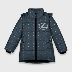 Зимняя куртка для девочек 3D с принтом LEXUS ЛЕКСУС в Новосибирске, ткань верха — 100% полиэстер; подклад — 100% полиэстер, утеплитель — 100% полиэстер. | длина ниже бедра, удлиненная спинка, воротник стойка и отстегивающийся капюшон. Есть боковые карманы с листочкой на кнопках, утяжки по низу изделия и внутренний карман на молнии. 

Предусмотрены светоотражающий принт на спинке, радужный светоотражающий элемент на пуллере молнии и на резинке для утяжки. | 