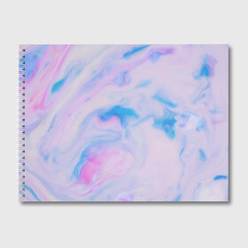 Альбом для рисования с принтом BluePink в Новосибирске, 100% бумага
 | матовая бумага, плотность 200 мг. | Тематика изображения на принте: gradient | swirl | swirly | абстракция | акварель | без дизайна | волны | голубая | градиент | графика | краски | на каждый день | облака | омбре | разноцветные разводы | рисунок | розовая | розовый | софтовая