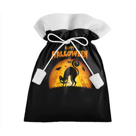 Подарочный 3D мешок с принтом Helloween в Новосибирске, 100% полиэстер | Размер: 29*39 см | halloween | ведьма | летучая мышь | полнолуние | привидение | призрак | тыква | хеллоуин | хелуин | хэллоин | хэллоуин | хэлоуин | хэлуин | черный кот