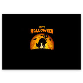 Поздравительная открытка с принтом Helloween в Новосибирске, 100% бумага | плотность бумаги 280 г/м2, матовая, на обратной стороне линовка и место для марки
 | halloween | ведьма | летучая мышь | полнолуние | привидение | призрак | тыква | хеллоуин | хелуин | хэллоин | хэллоуин | хэлоуин | хэлуин | черный кот