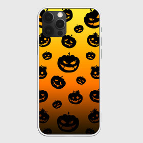 Чехол для iPhone 12 Pro с принтом Halloween - Тыквы в Новосибирске, силикон | область печати: задняя сторона чехла, без боковых панелей | halloween | jack lantern | trick or treat | день всех святых | день мертвых | конфеты или жизнь | лицо тыквы | праздник | рожи | светильник джека | страшно | тыква | тыква с лицом | тыквенный | тыквы | ужасы