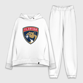 Женский костюм хлопок Oversize с принтом Флорида Пантерз в Новосибирске,  |  | florida | florida panthers | hockey | nhl | panthers | usa | нхл | пантерз | спорт | сша | флорида | флорида пантерз | хоккей | шайба