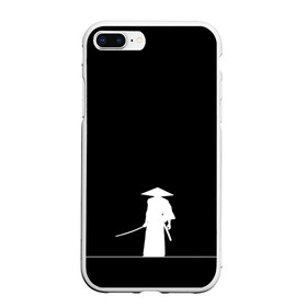 Чехол для iPhone 7Plus/8 Plus матовый с принтом Одинокий самурай в Новосибирске, Силикон | Область печати: задняя сторона чехла, без боковых панелей | japan | аниме | вакидзаси | катакана | катана | мафия | меч | самурай | танто | тати | хирогана | якудза | японец | япония | японский