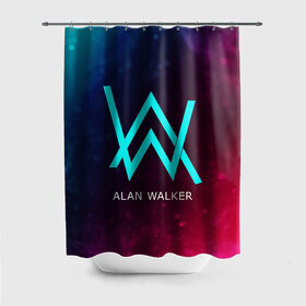 Штора 3D для ванной с принтом ALAN WALKER / АЛАН УОКЕР в Новосибирске, 100% полиэстер | плотность материала — 100 г/м2. Стандартный размер — 146 см х 180 см. По верхнему краю — пластиковые люверсы для креплений. В комплекте 10 пластиковых колец | alan | faded | house | logo | music | walker | алан | вокер | волкер | диджей | лого | логотип | логотипы | музыка | музыкант | символ | символы | танцеальная | уокер | хаус | электронная