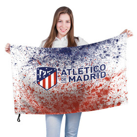 Флаг 3D с принтом ATLETICO MADRID / Атлетико в Новосибирске, 100% полиэстер | плотность ткани — 95 г/м2, размер — 67 х 109 см. Принт наносится с одной стороны | atletico | club | footbal | logo | madrid | атлетико | знак | клуб | логотип | логотипы | мадрид | символ | символы | форма | футбол | футбольная | футбольный