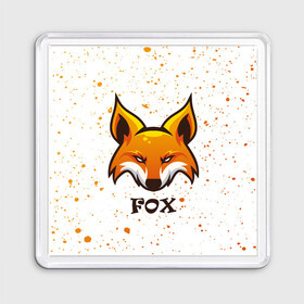 Магнит 55*55 с принтом FOX в Новосибирске, Пластик | Размер: 65*65 мм; Размер печати: 55*55 мм | animals | fox | foxes | foxy | ginger | животные | лис | лиса | лисенок | лисий | лисица | лисицы | лисичка | лисички | лисы | лисята | оранжевый