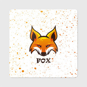 Магнит виниловый Квадрат с принтом FOX в Новосибирске, полимерный материал с магнитным слоем | размер 9*9 см, закругленные углы | animals | fox | foxes | foxy | ginger | животные | лис | лиса | лисенок | лисий | лисица | лисицы | лисичка | лисички | лисы | лисята | оранжевый