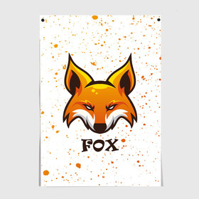 Постер с принтом FOX в Новосибирске, 100% бумага
 | бумага, плотность 150 мг. Матовая, но за счет высокого коэффициента гладкости имеет небольшой блеск и дает на свету блики, но в отличии от глянцевой бумаги не покрыта лаком | animals | fox | foxes | foxy | ginger | животные | лис | лиса | лисенок | лисий | лисица | лисицы | лисичка | лисички | лисы | лисята | оранжевый
