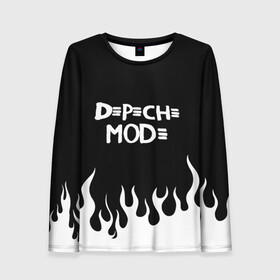 Женский лонгслив 3D с принтом Depeche Mode в Новосибирске, 100% полиэстер | длинные рукава, круглый вырез горловины, полуприлегающий силуэт | depeche mode | альтернативный | вестник моды | депеш мод | дэйв гаан | индастриал | мартин гор | музыка | новая волна | рок | синти поп | электроник | энди флетчер