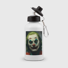 Бутылка спортивная с принтом Joker в Новосибирске, металл | емкость — 500 мл, в комплекте две пластиковые крышки и карабин для крепления | joker | джокер