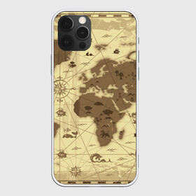Чехол для iPhone 12 Pro с принтом Карта мира в Новосибирске, силикон | область печати: задняя сторона чехла, без боковых панелей | география | карта | карта мира | корабли | моряки