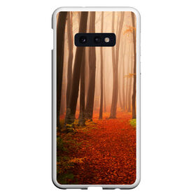 Чехол для Samsung S10E с принтом Осенний лес в Новосибирске, Силикон | Область печати: задняя сторона чехла, без боковых панелей | Тематика изображения на принте: деревья | лес | листва | осенний лес | осень | природа