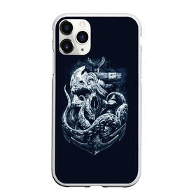 Чехол для iPhone 11 Pro матовый с принтом Кракен в Новосибирске, Силикон |  | Тематика изображения на принте: брутальная | веселый роджер | вода | корсар | кость | кракен | мертвец | море | мрачная | океан | осьминог | пират | темная | ужас | утопленник | череп | щупальца | якорь