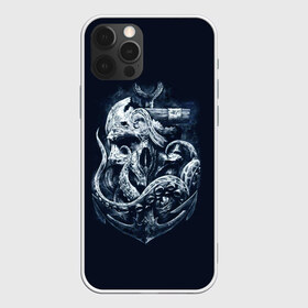 Чехол для iPhone 12 Pro Max с принтом Кракен в Новосибирске, Силикон |  | Тематика изображения на принте: брутальная | веселый роджер | вода | корсар | кость | кракен | мертвец | море | мрачная | океан | осьминог | пират | темная | ужас | утопленник | череп | щупальца | якорь