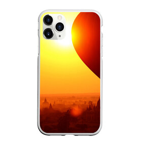 Чехол для iPhone 11 Pro Max матовый с принтом Город в пустыне в Новосибирске, Силикон |  | закат | оранжевый | пустыня | солнце