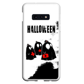 Чехол для Samsung S10E с принтом Halloween в Новосибирске, Силикон | Область печати: задняя сторона чехла, без боковых панелей | 31 октября | halloween | halowen | ведьма | день всех святых | джек | костюм | кровь | лого | монстр | надпись | праздник | приведение | призрак | светильник | символ | страшная | тыква | ужасы | хеллоуин | хеллуин