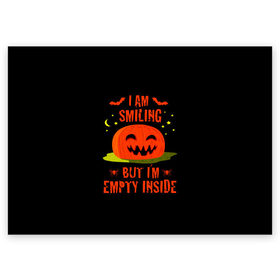 Поздравительная открытка с принтом Halloween в Новосибирске, 100% бумага | плотность бумаги 280 г/м2, матовая, на обратной стороне линовка и место для марки
 | 31 октября | halloween | halowen | ведьма | день всех святых | джек | костюм | кровь | лого | монстр | надпись | праздник | приведение | призрак | светильник | символ | страшная | тыква | ужасы | хеллоуин | хеллуин