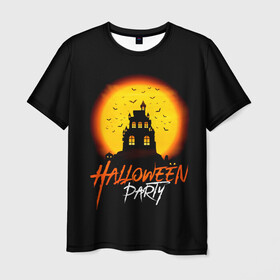 Мужская футболка 3D с принтом Halloween в Новосибирске, 100% полиэфир | прямой крой, круглый вырез горловины, длина до линии бедер | 31 октября | halloween | halowen | ведьма | день всех святых | джек | костюм | кровь | лого | монстр | надпись | праздник | приведение | призрак | светильник | символ | страшная | тыква | ужасы | хеллоуин | хеллуин