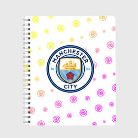 Тетрадь с принтом MANCHESTER CITY Манчестер Сити в Новосибирске, 100% бумага | 48 листов, плотность листов — 60 г/м2, плотность картонной обложки — 250 г/м2. Листы скреплены сбоку удобной пружинной спиралью. Уголки страниц и обложки скругленные. Цвет линий — светло-серый
 | city | club | footbal | logo | manchester | знак | клуб | логотип | логотипы | манчестер | символ | символы | сити | форма | футбол | футбольная | футбольный