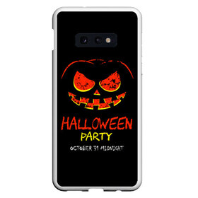 Чехол для Samsung S10E с принтом Halloween в Новосибирске, Силикон | Область печати: задняя сторона чехла, без боковых панелей | 31 октября | halloween | halowen | ведьма | день всех святых | джек | костюм | кровь | лого | монстр | надпись | праздник | приведение | призрак | светильник | символ | страшная | тыква | ужасы | хеллоуин | хеллуин