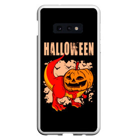 Чехол для Samsung S10E с принтом Halloween в Новосибирске, Силикон | Область печати: задняя сторона чехла, без боковых панелей | 31 октября | halloween | halowen | ведьма | день всех святых | джек | костюм | кровь | лого | монстр | надпись | праздник | приведение | призрак | светильник | символ | страшная | тыква | ужасы | хеллоуин | хеллуин