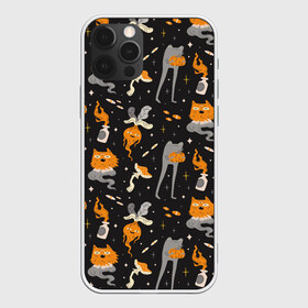 Чехол для iPhone 12 Pro Max с принтом Halloween Monsters в Новосибирске, Силикон |  | angry | art | cat | creatures | flame | grumpy | horror | kitten | kitty | merch | pussy | pussycat | арт | грибы | злые | иллюстрация | котенок | кошка | кринж | мерч | монстры | наряд | недовольные | огонь | паттерн | сердитые | создания