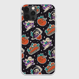 Чехол для iPhone 12 Pro Max с принтом Halloween Stickerbomb в Новосибирске, Силикон |  | 