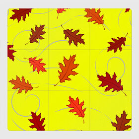 Магнитный плакат 3Х3 с принтом Autumnal в Новосибирске, Полимерный материал с магнитным слоем | 9 деталей размером 9*9 см | abstraction | autumn | autumnal | colorful | fallen | leaves | patterns | texture | yellow | абстракция | желтый | листья | опавший | осенний | осень | разноцветный | текстура | узоры