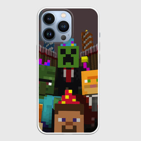 Чехол для iPhone 13 Pro с принтом MINECRAFT в Новосибирске,  |  | Тематика изображения на принте: color | game | heroes | minecraft | герой | игра | цвет