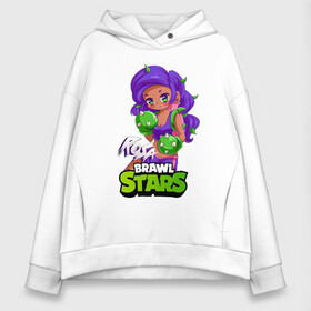 Женское худи Oversize хлопок с принтом Rosa Brawl Stars в Новосибирске, френч-терри — 70% хлопок, 30% полиэстер. Мягкий теплый начес внутри —100% хлопок | боковые карманы, эластичные манжеты и нижняя кромка, капюшон на магнитной кнопке | anime | brawl | brawl stars | brawlstars | brawl_stars | panny | rosa | аниме | бравл | бравлстарс | девочка | девушка | манга | роза | роса