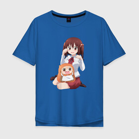 Мужская футболка хлопок Oversize с принтом Himouto! Umaru-chan  в Новосибирске, 100% хлопок | свободный крой, круглый ворот, “спинка” длиннее передней части | Тематика изображения на принте: anime himouto | anime umaru | himoto | himouto | himouto umaru | himouto umaru chan | umaru | umaru chan | аниме | аниме умару | аниме химото | двуличная сестренка умару | умару | химото | химото умару тян