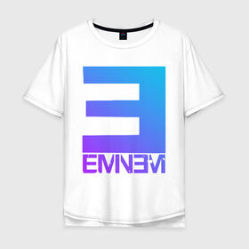 Мужская футболка хлопок Oversize с принтом EMINEM в Новосибирске, 100% хлопок | свободный крой, круглый ворот, “спинка” длиннее передней части | eminem | rap | актёр | американский рэпер | композитор | маршалл | продюсер | рэп | рэпер | эминем