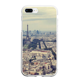 Чехол для iPhone 7Plus/8 Plus матовый с принтом Париж в Новосибирске, Силикон | Область печати: задняя сторона чехла, без боковых панелей | город | париж | улицы города | франция | эйфелевая башня