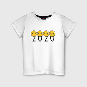 Детская футболка хлопок с принтом 2020 (Z) в Новосибирске, 100% хлопок | круглый вырез горловины, полуприлегающий силуэт, длина до линии бедер | Тематика изображения на принте: 2020 | 2020 год | 2020год | emoji | smail | smile | the end | апокалипсис | взрыв | год | конец света | мордочка | негатив | рожица | смаил | смайл | улыбка | эмоджи | ядерный взрыв