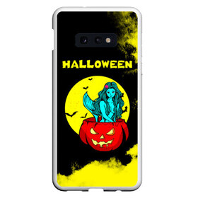 Чехол для Samsung S10E с принтом Halloween в Новосибирске, Силикон | Область печати: задняя сторона чехла, без боковых панелей | 31 октября | halloween | halowen | ведьма | день всех святых | джек | костюм | кровь | лого | монстр | надпись | праздник | приведение | призрак | светильник | символ | страшная | тыква | ужасы | хеллоуин | хеллуин