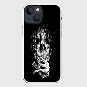 Чехол для iPhone 13 mini с принтом Halloween в Новосибирске,  |  | 31 октября | halloween | halowen | ведьма | день всех святых | джек | костюм | кровь | лого | монстр | надпись | праздник | приведение | призрак | светильник | символ | страшная | тыква | ужасы | хеллоуин | хеллуин